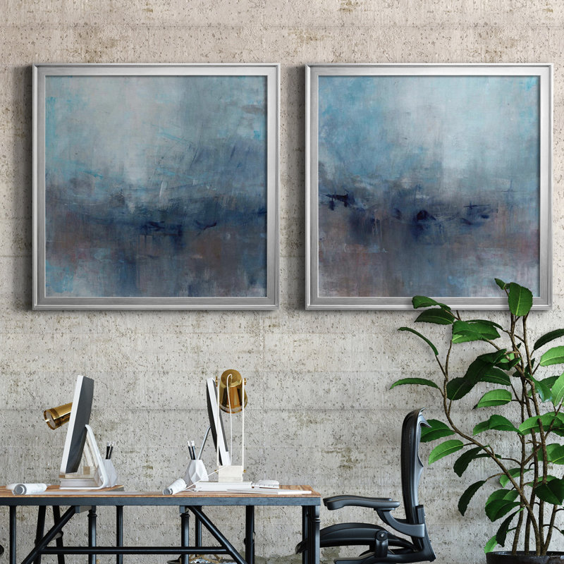 Kinetic Abstract I - Kinetic Abstract I - Ensemble de 2 reproductions d'art encadrées, H 34,5 po x l 69 po x P 1,5 po