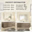60 po X P 20 po P x 22 po Meuble-lavabo flottant double H avec plateau en résine blanc brillant-821616701