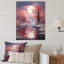 Décoration murale en métal blanc fuchsia Winter Twilight II - Paysages-619576203