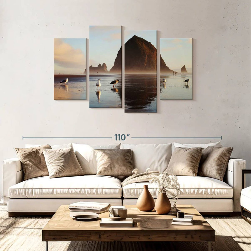 Gillard Haystack Rock Seagulls, 48" H x 75" W