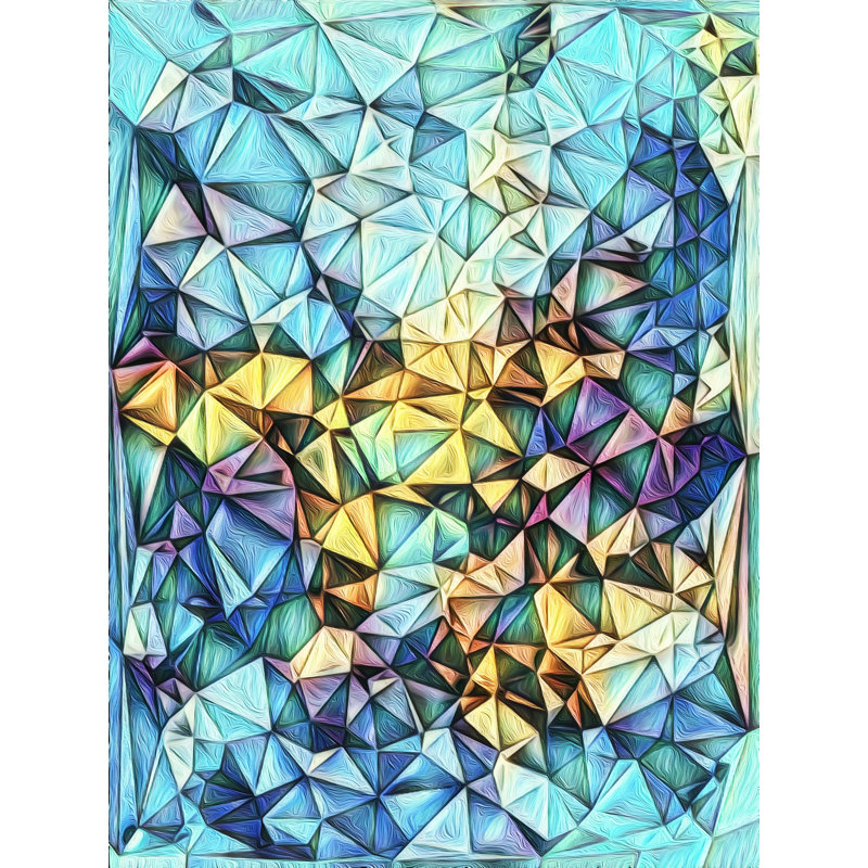 Polygon Study: VanGoghesque Overlay Print by Tanna Gx, 21.25" H x 17.25" W x 0.875" D