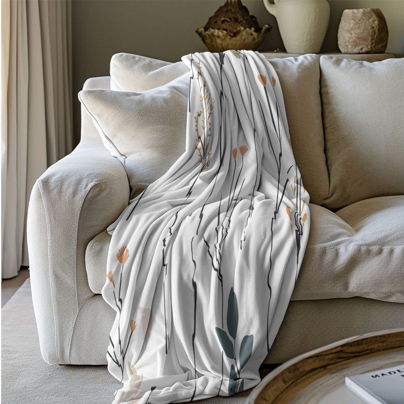 Palette Serene Meadow - couverture Sherpa de qualité supérieure 1 pièce, Lit simple