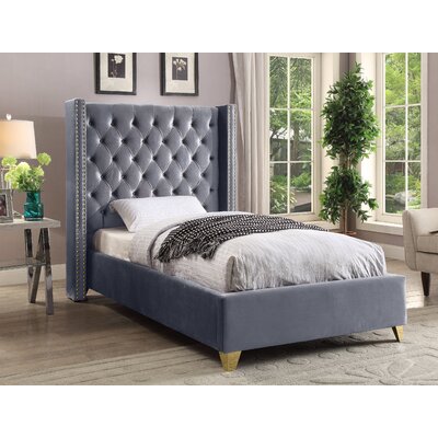 Joclynn Solid Wood Tufted Upholstered Low Profile Platform Bed -  Everly Quinn, 54FCBE4F5DFE43CEB6C02148D955FB8D