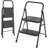 2 Step Ladder, Folding Step Stool for Adults with Wide Anti-Slip Pedal, Sturdy Portable 2 Step Stool, Lightweight, Black