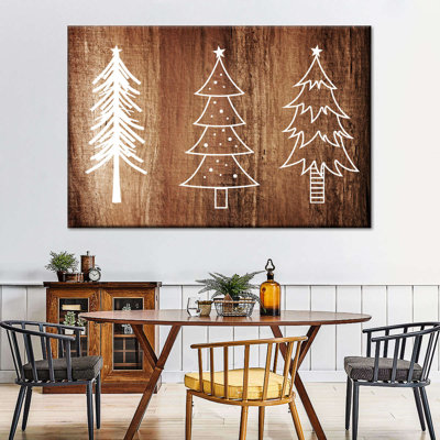 Minimalist Christmas On Canvas Print