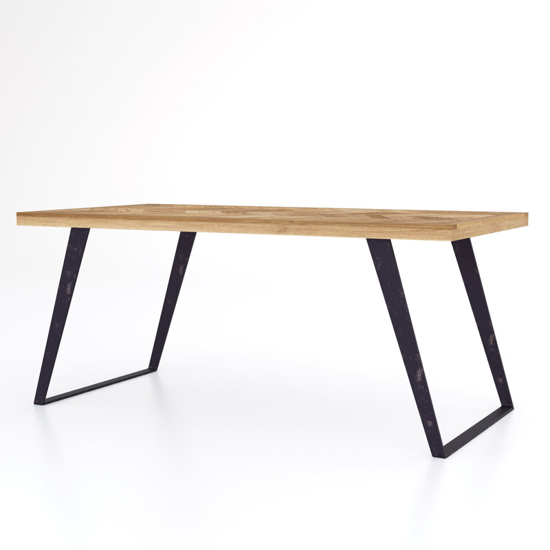 Agra Metal Base Dining Table, H76 x L175 x W90cm
