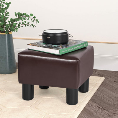 Okan Faux Leather Ottoman