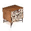 Alliona 50cm W Solid Wood Bedside Table