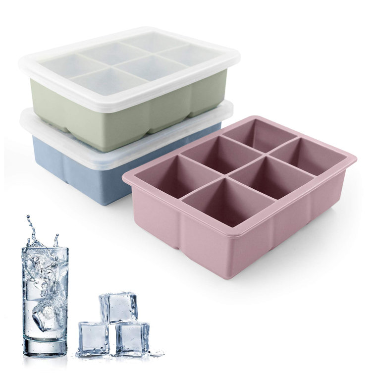 3 PCS Ice Cube Tray, Long Ice Stick Tray Silicone with Lid, Rectangular  Narrow Stick, Reusable, Flexible
