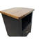 Classeur de bureau 22 po avec 1 tiroir, noir et whisky, peuplier, placages, sans assemblage 22 po, 1 classeur, finition whisky