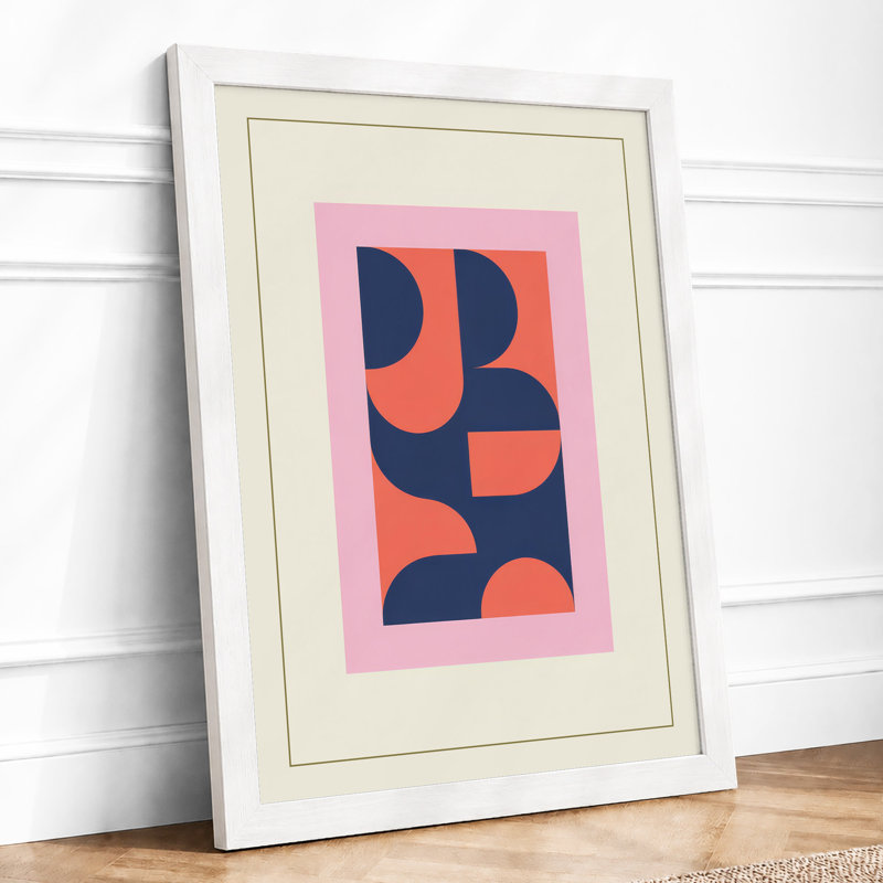 Curved Symmetry Geometric - Print, A1 - 84.1 x 59.4 cm, White