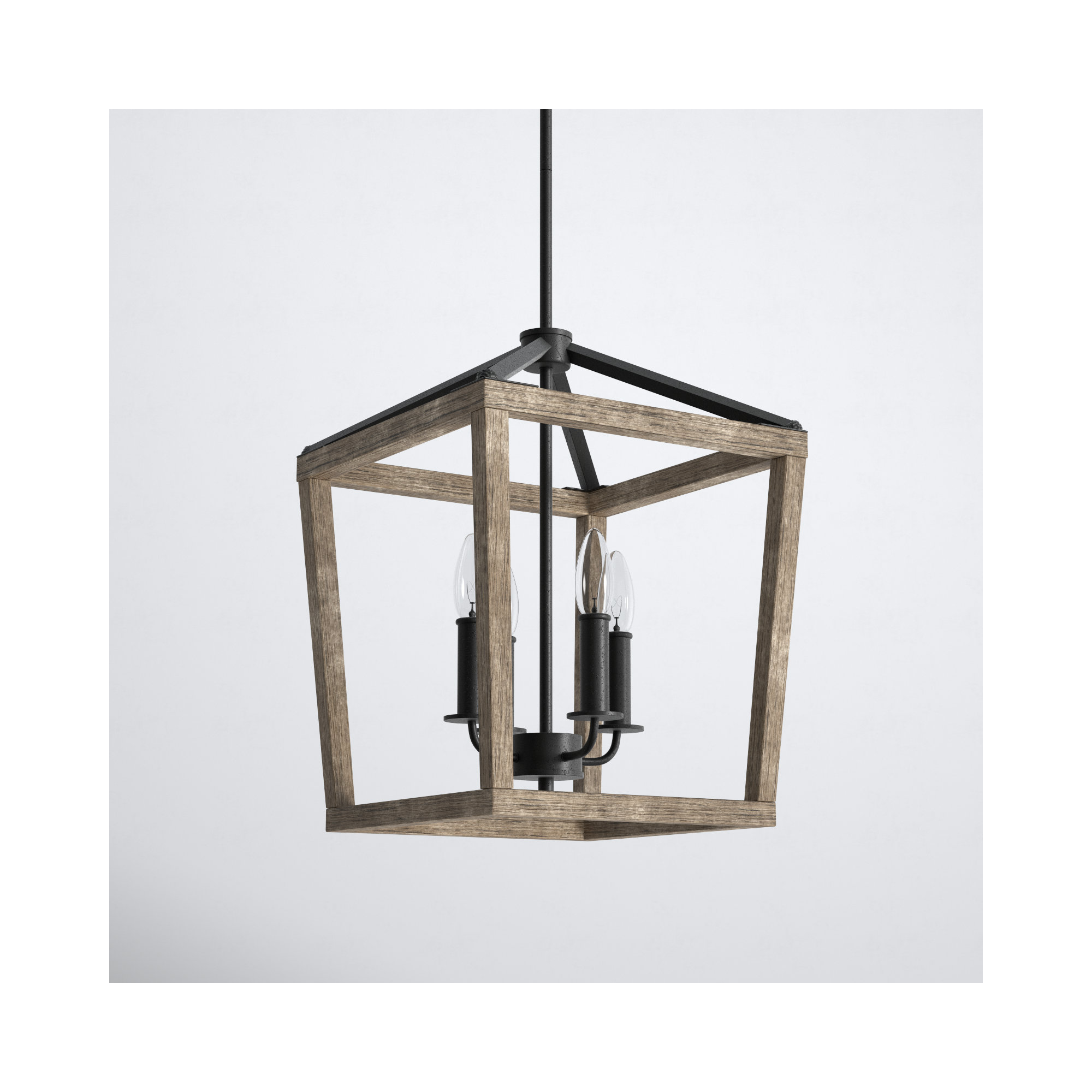 Icarus 4 - Light Lantern Geometric Chandelier, 84.25" H x 18" W x 18" D