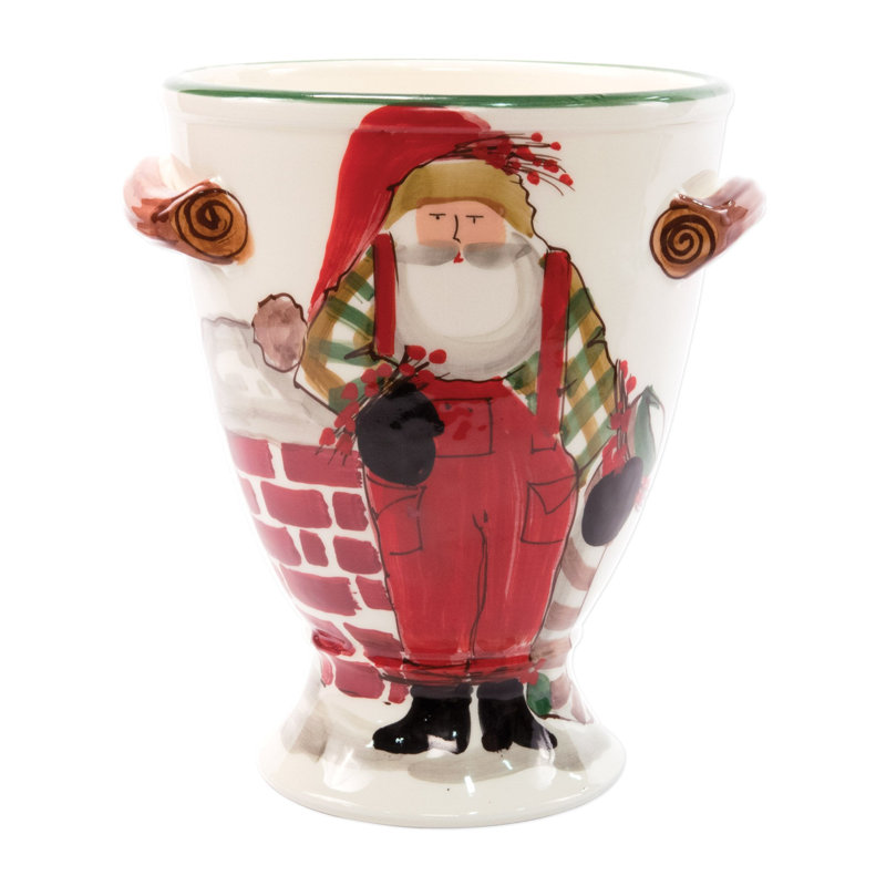 Old St. Nick Earthenware Table Vase