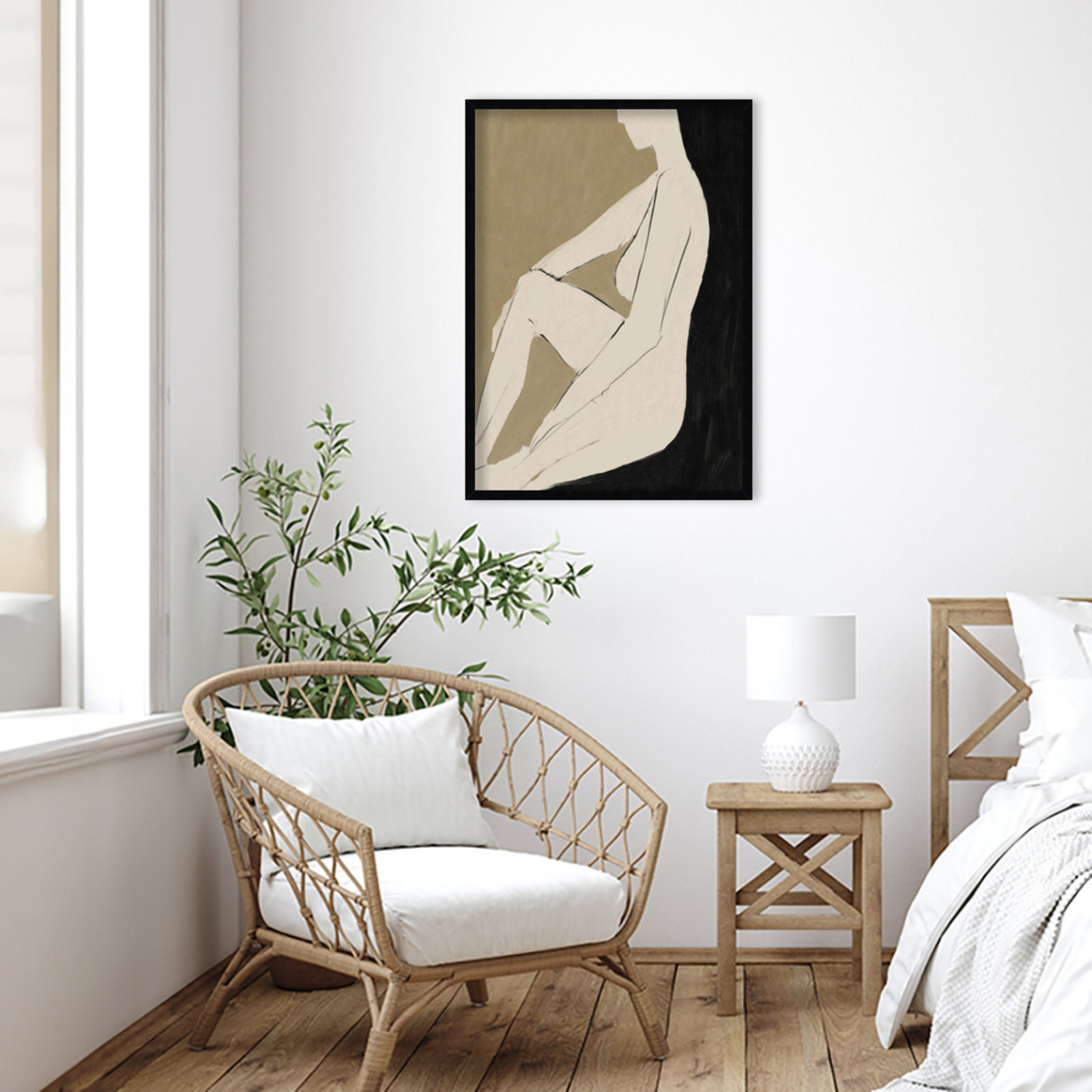 Chamois "Chill" Print by Dan Hobday, Black Framed, 33" H x 24" W
