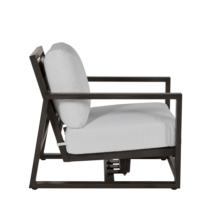 Avondale Patio Lounge Chair with Cushions, No Welt + Standard Fill, Linen Forest, Slate Gray
