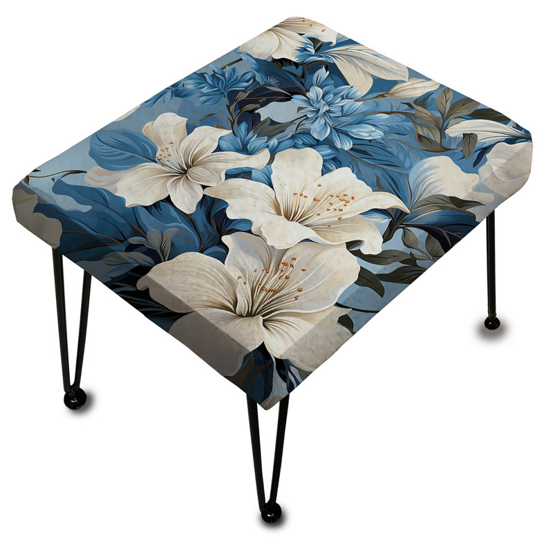 Azure Oasis Tropical Pattern - Tropical Rectangle Ottoman