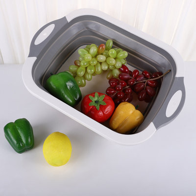 Planche à découper pliable 3 en 1 multi-fonctions Fournitures de cuisine Évier Lavabo