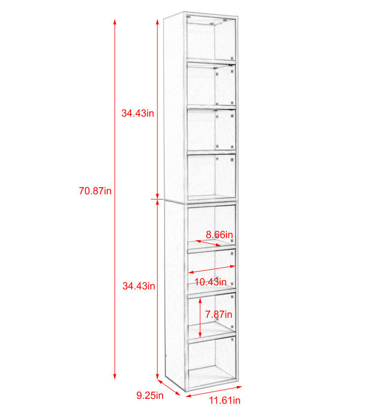 8-Tier Media Tower Rack: This sleek and practical media tower rack is designed to meet all your storage and display needs. With its 8 tiers, it offers ample space for organizing various media items.