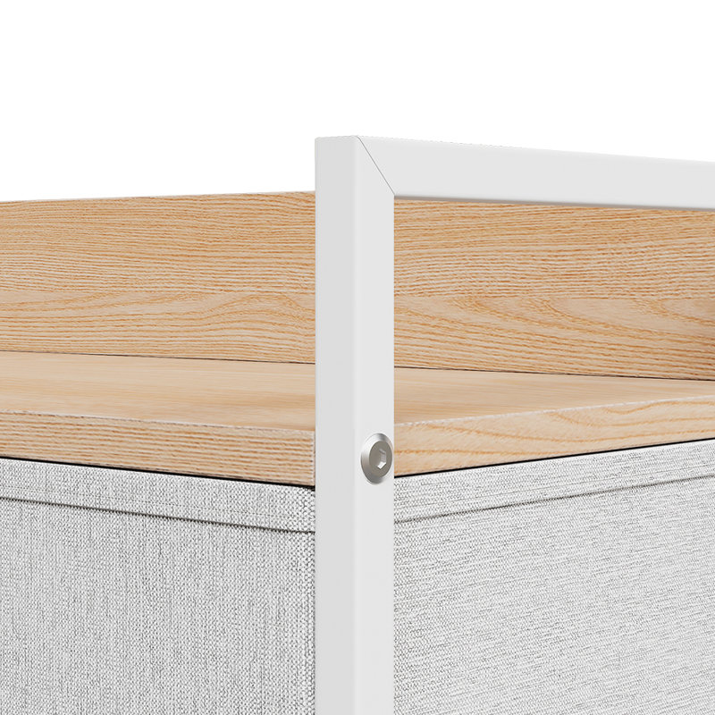 7-Drawer Metal Frame with Fabric Drawers