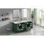 Meuble-lavabo rétro de 60 po, lavabo double, structure et planches en bois massif, meuble-lavabo à fermeture en douceur en céramique rouille lisse, couleur, style rétro, matériau, grand espace de rangement réglable et imperméable avec