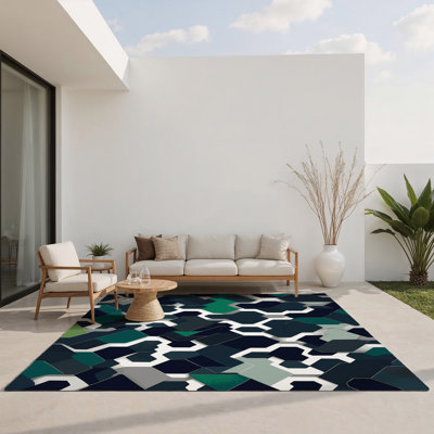 Tapis intérieur et extérieur Spiral Fragment