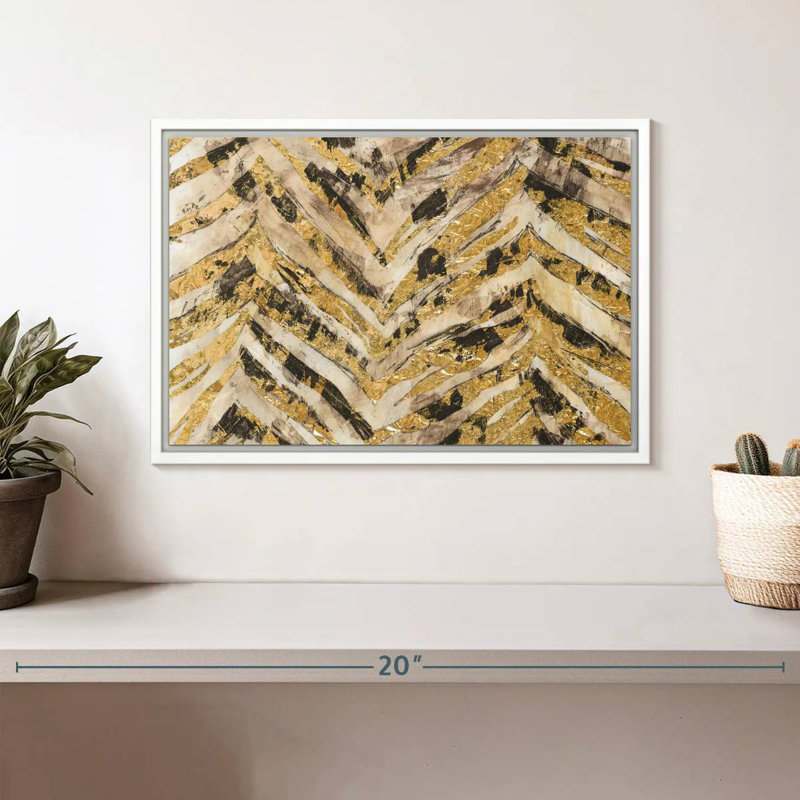 Nouveau zèbre II, Cadre flottant blanc, 13 po x 9 po