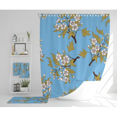 Nedenia Polyester Shower Curtain Set