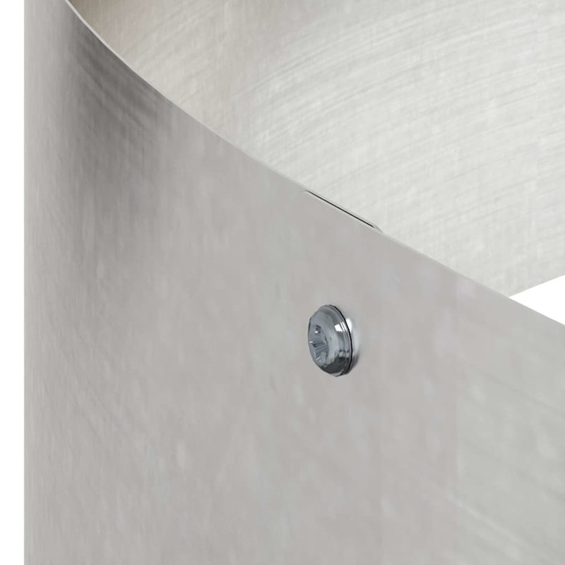 Garden Planter Silver 20 Cm Stainless Steel, 20cmH x 90cmW x 90cmD