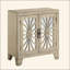 Armoire console au fini blanc antique