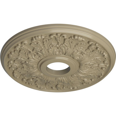 Médaillon de plafond Endurathane Granada, DE 15 3/4 po x P 5/8 po (convient aux auvents jusqu'à 4 1/4 po), fini étain peint à la main