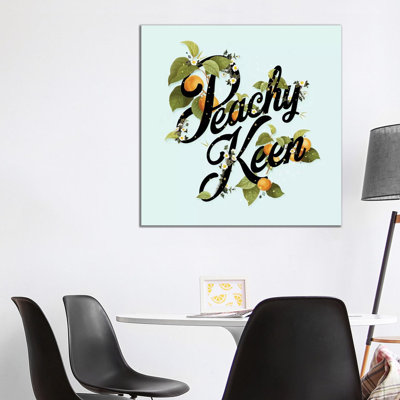 Peachy Keen by Heather Landis - Print on Canvas