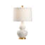 Lampe de chevet émaillée blanche 27 po Gourd