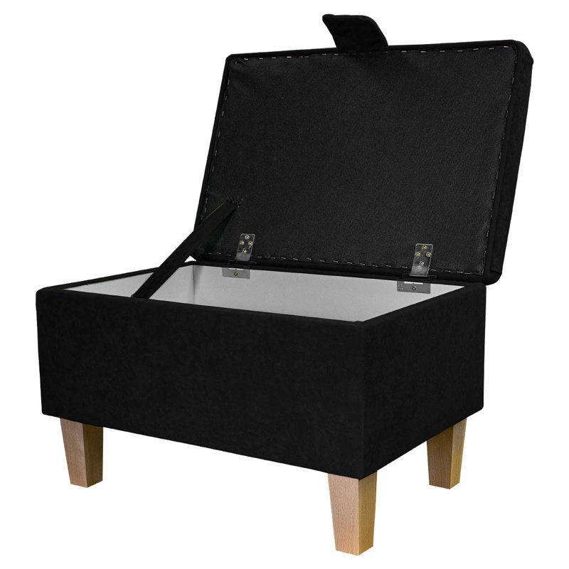 50.8cm Wide Rectangle Solid Colour Footstool Ottoman with Storage