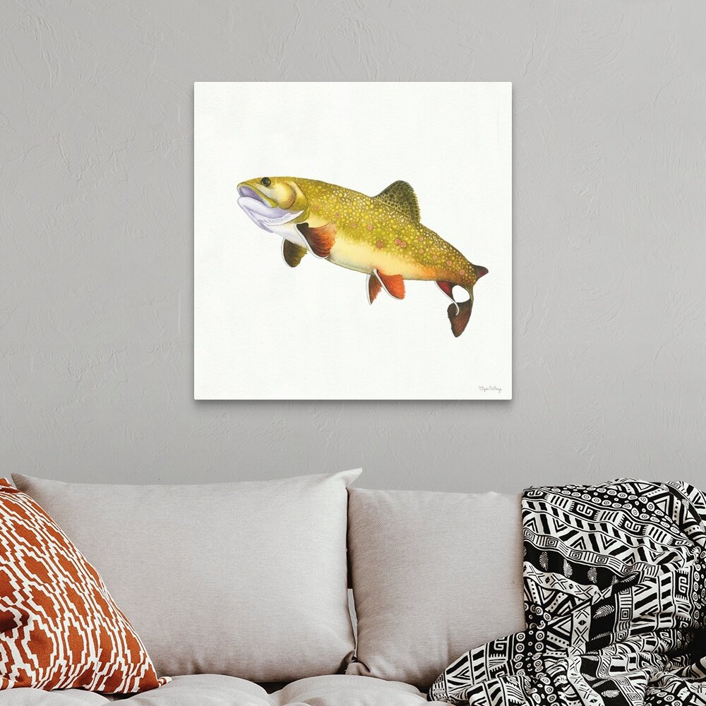 Brook Trout Fishing Lure Canvas Wall Art by Patent77