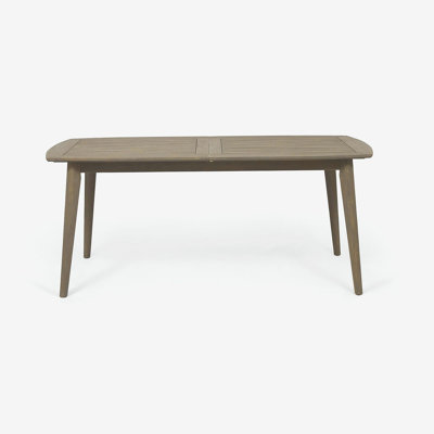 Table de salle à manger d'extérieur extensible en bois d'acacia, gris