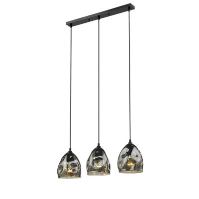 Cowarts 3 - Light Black Kitchen Island Pendant