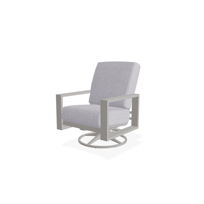 Larssen Outdoor Lounge Chair, Warm Gray, Ticking Fog