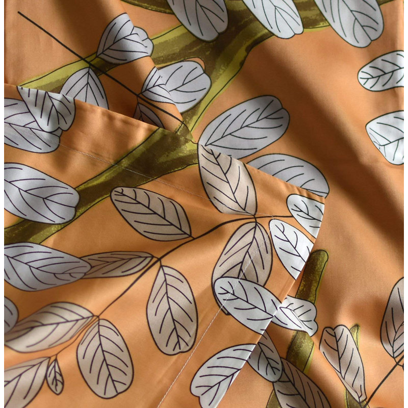 Cotton Sateen Floral Duvet Cover, Super King Duvet Cover + 2 Pillow Cases