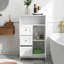Armoire de rangement pour salle de bain avec 3 tiroirs et 1 porte - blanc