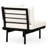 Iron Frame Corner With Wood And Water- Liners Cushion Slats Construction, Cream