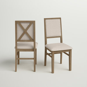 Amelia Linen Side Chair in Creme