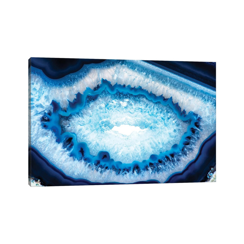 Blue Agate Look by Philippe Hugonnard - Wrapped Canvas Gallery-Wrapped Canvas Giclée, 20.32 cm H x 30.48 cm W
