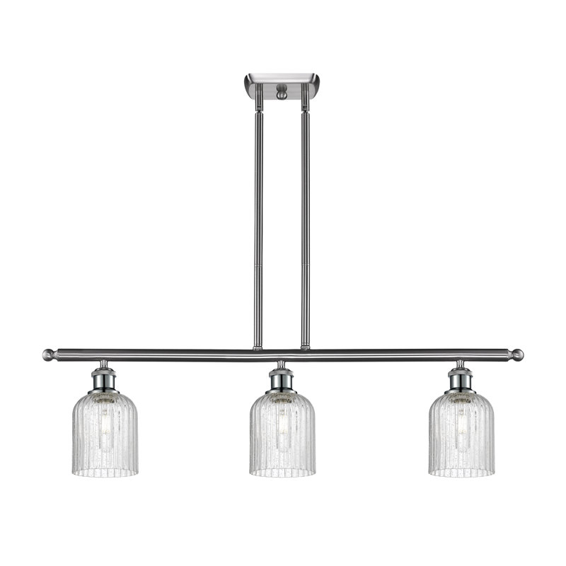 Fiennes 3 - Light Kitchen Island Pendant, Polished Chrome, Seedy