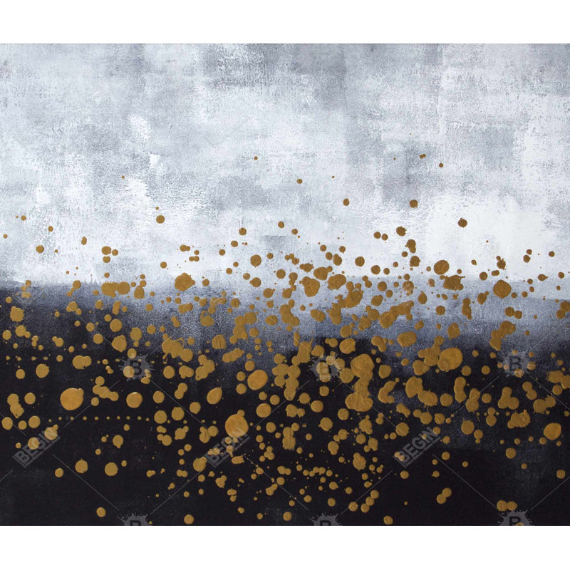Gold Paint Splash Black Pattern Duvet Cover | Home Decor