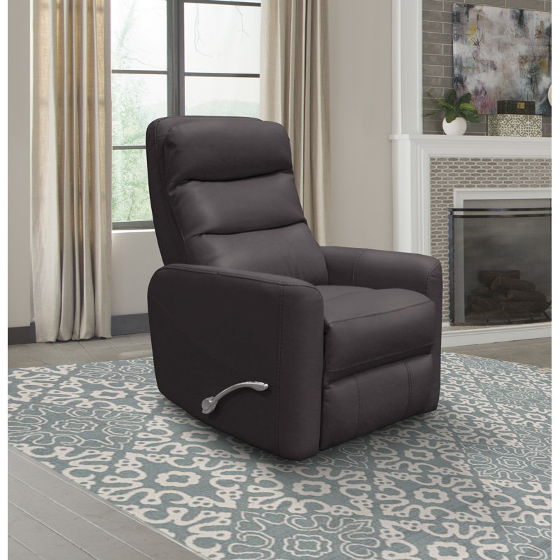 Fauteuil inclinable et pivotant manuel 31 po avec accoudoirs encastrés Casarez, Chocolat, Manuel