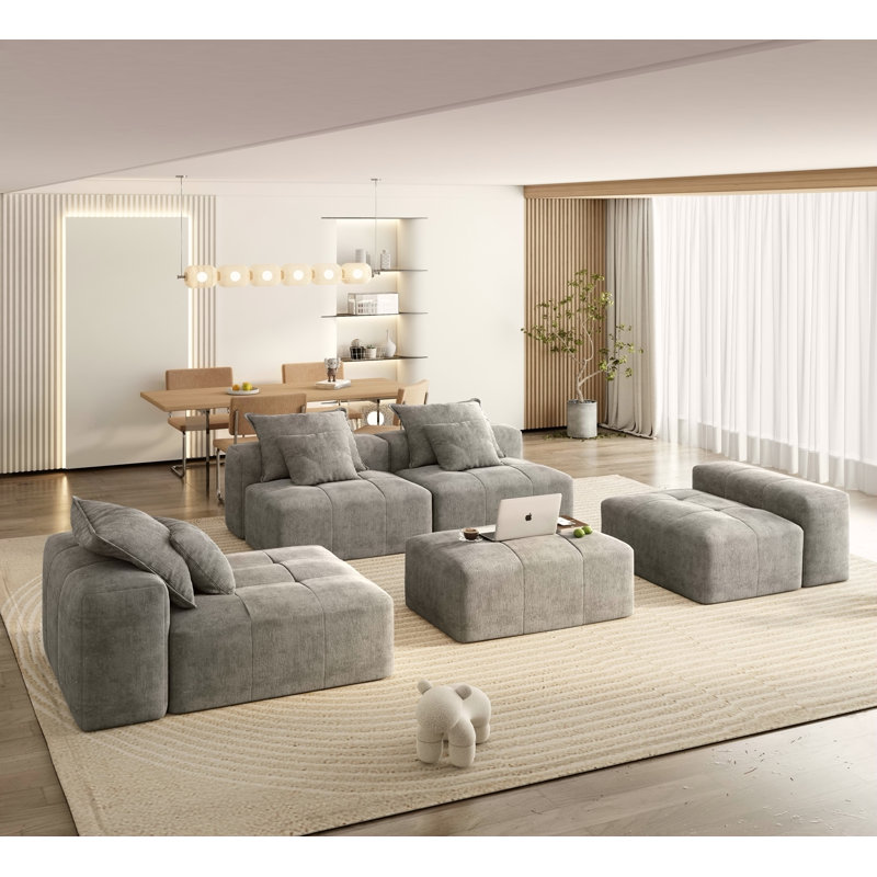 Canapé modulaire surdimensionné Modern, Gris