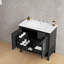 Meuble-lavabo simple 36 po avec plateau en céramique Revonda