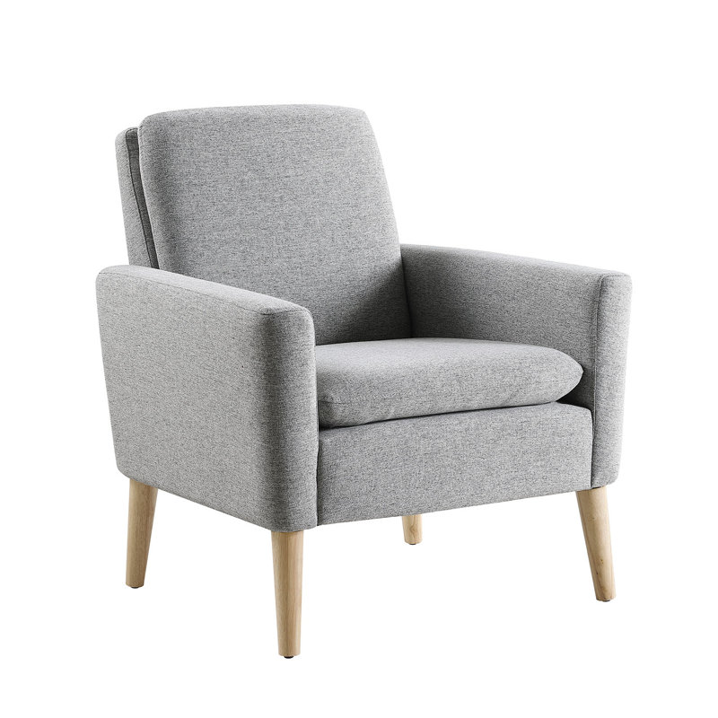 Cristyle 29'' Wide Upholstered Arm Accent Chair, Gray Linen