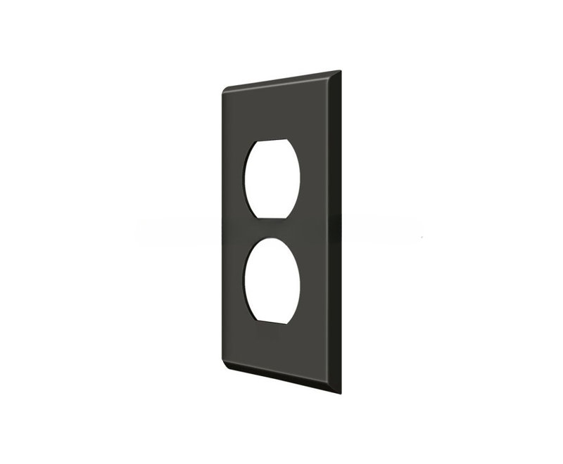 Deltana SWP4752U10B Switch Plate; Double Outlet; Oil Rubbed Bronze Finish, Bronze
