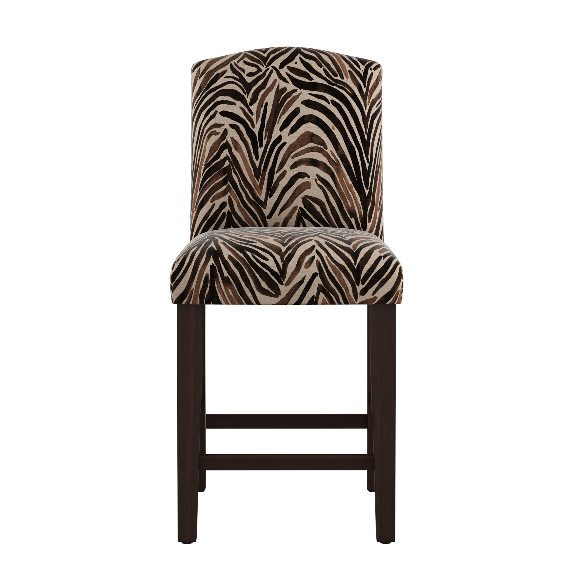 April Upholstered Stool, Tulum Blue, Espresso, Counter Stool (26” Seat Height)